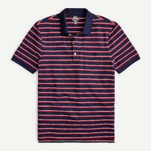 J.Crew Stretch Piqué Polo Shirt in Stripe